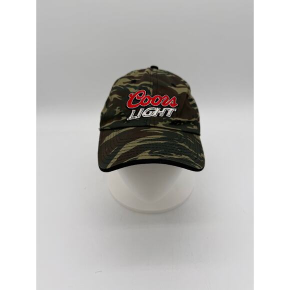 Coors Light Baseball Cap Green Camouflage Adjustable Back Nine Headwear Hat - Picture 1 of 5